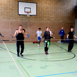 Aufwärmung mit dem Seil vorm Sparring